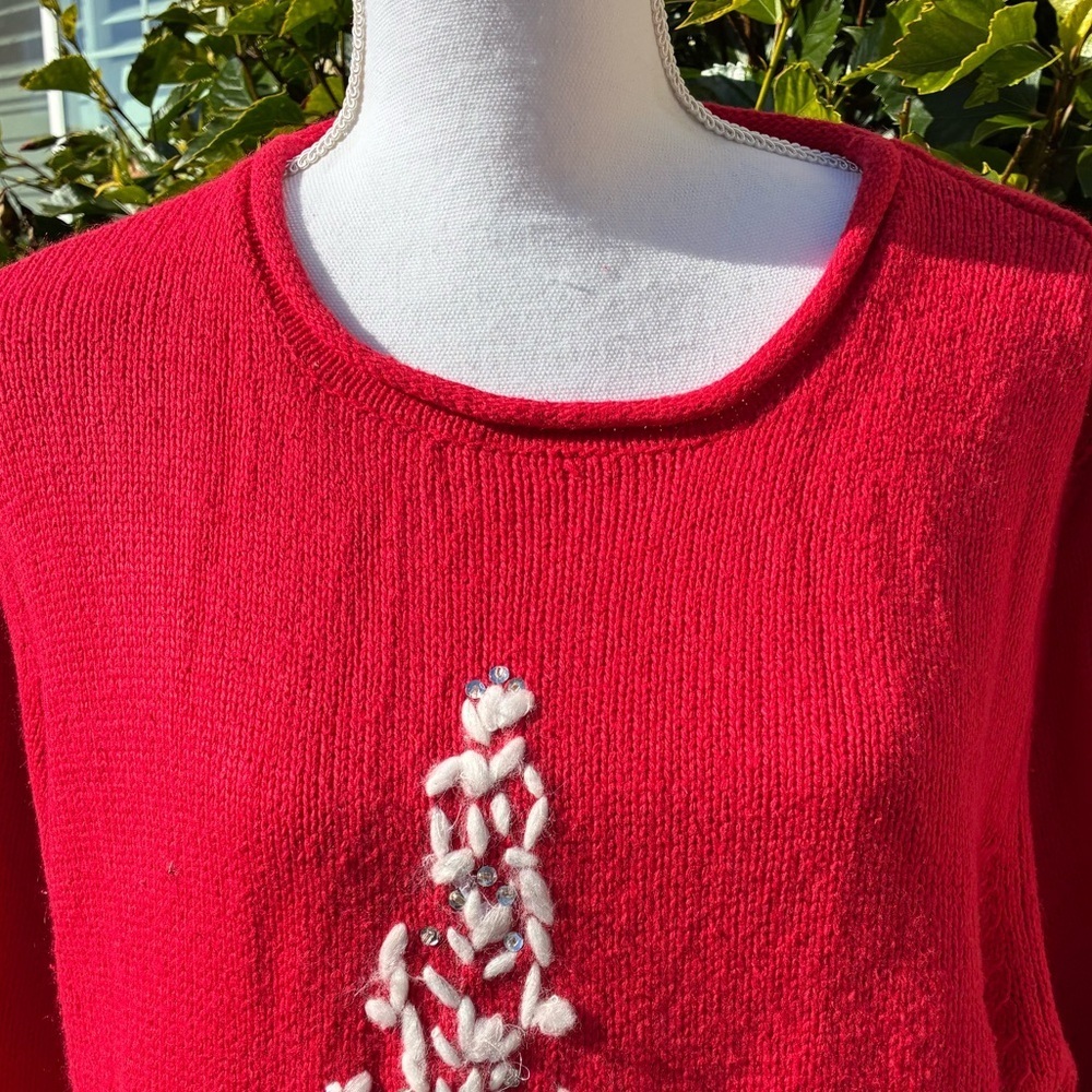 Coldwater Creek Red Christmas Tree Sweater2X - Picture 9 of 9